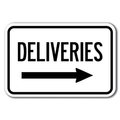 Signmission Safety Sign, 12 in Height, Aluminum, 18 in Length, Delivery Signs - Del right A-1218 Delivery Signs - Del right